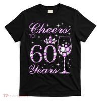 Cheers to 60 Years Old Wo Purple Crown 60th Birthday Pullover Hoodie T-Shirt thumb 0