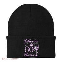 Cheers to 60 Years Old Wo Purple Crown 60th Birthday Pullover Hoodie Beanie thumb 0