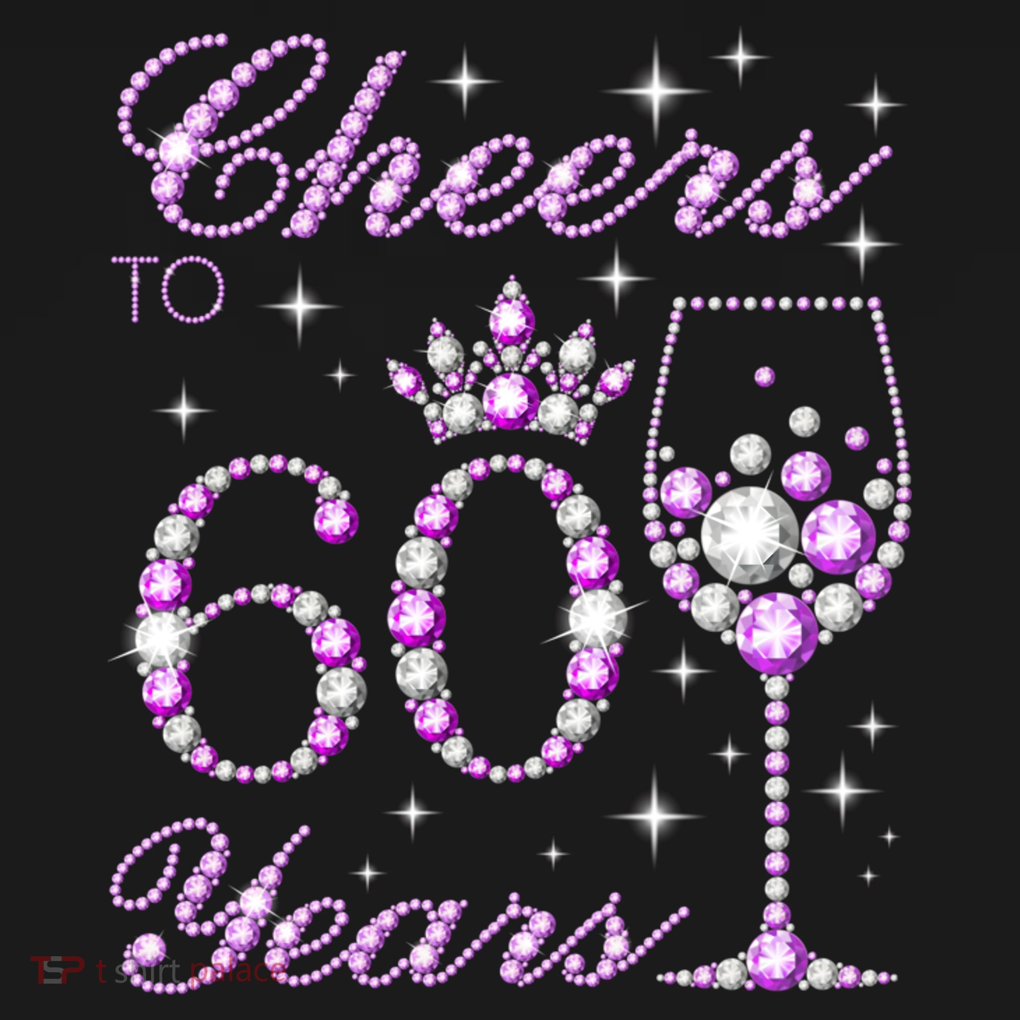 Cheers to 60 Years Old Wo Purple Crown 60th Birthday Pullover Hoodie Women's Hoodie