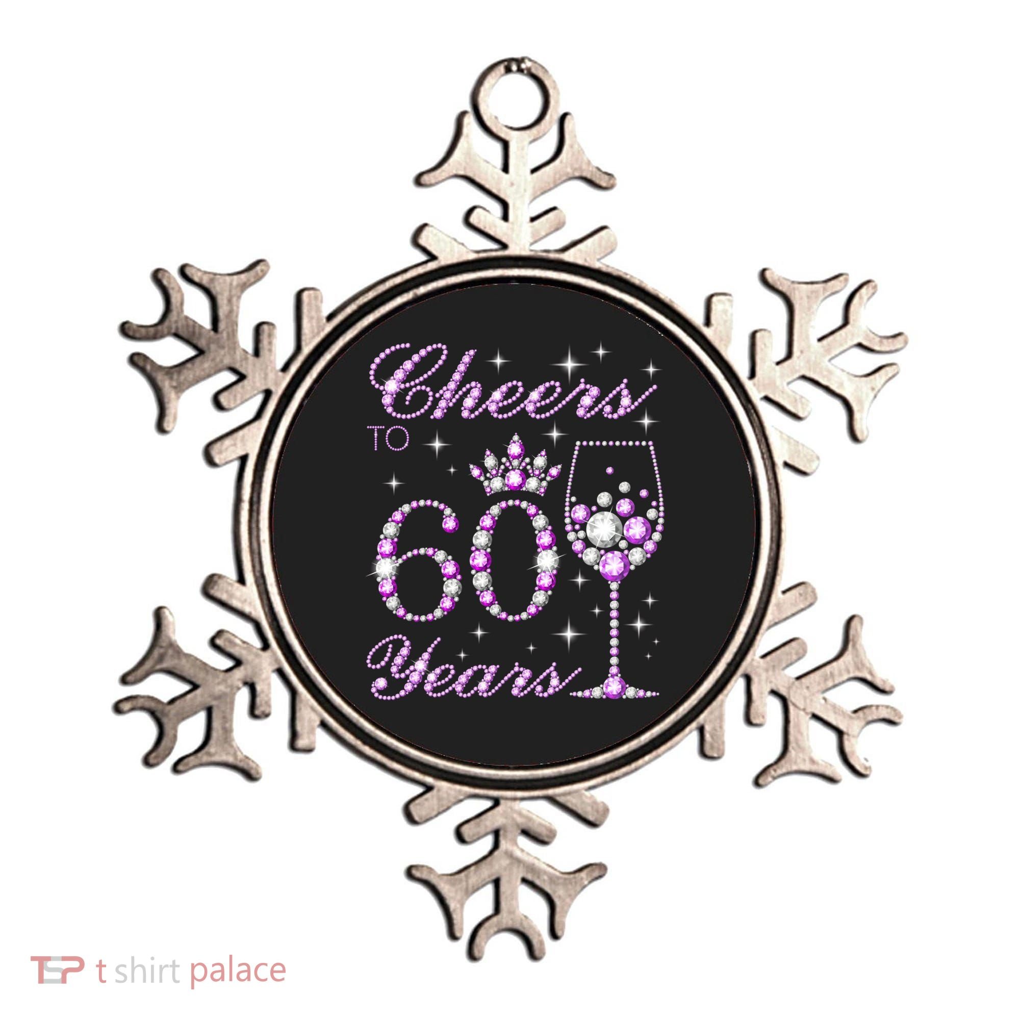 Cheers to 60 Years Old Wo Purple Crown 60th Birthday Pullover Hoodie Ornament