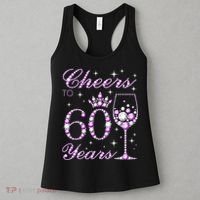 Cheers to 60 Years Old Wo Purple Crown 60th Birthday Pullover Hoodie Women's Tank Top thumb 3
