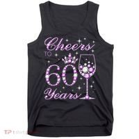 Cheers to 60 Years Old Wo Purple Crown 60th Birthday Pullover Hoodie Tank Top thumb 0