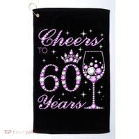 Cheers to 60 Years Old Wo Purple Crown 60th Birthday Pullover Hoodie Golf Towel thumb 0