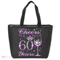 Cheers to 60 Years Old Wo Purple Crown 60th Birthday Pullover Hoodie Tote Bag thumb 0