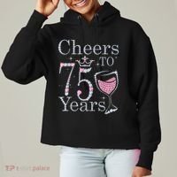 Cheers to 75 Years 1947 75Th Birthday Present Tee Gift For Wo Ladies Heavyweight Boxy Pullover Hoodie thumb 0