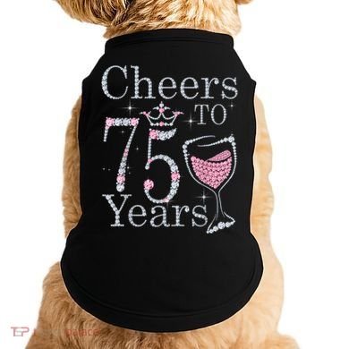 Cheers to 75 Years 1947 75Th Birthday Present Tee Gift For Wo Doggie Tank