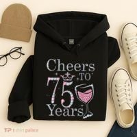 Cheers to 75 Years 1947 75Th Birthday Present Tee Gift For Wo Hoodie thumb 4
