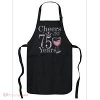Cheers to 75 Years 1947 75Th Birthday Present Tee Gift For Wo Apron thumb 0