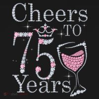Cheers to 75 Years 1947 75Th Birthday Present Tee Gift For Wo Women's Hoodie thumb 2