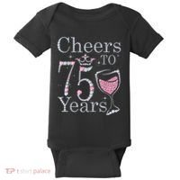 Cheers to 75 Years 1947 75Th Birthday Present Tee Gift For Wo Baby Bodysuit thumb 0