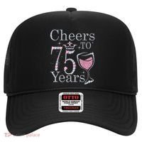 Cheers to 75 Years 1947 75Th Birthday Present Tee Gift For Wo Hat thumb 0