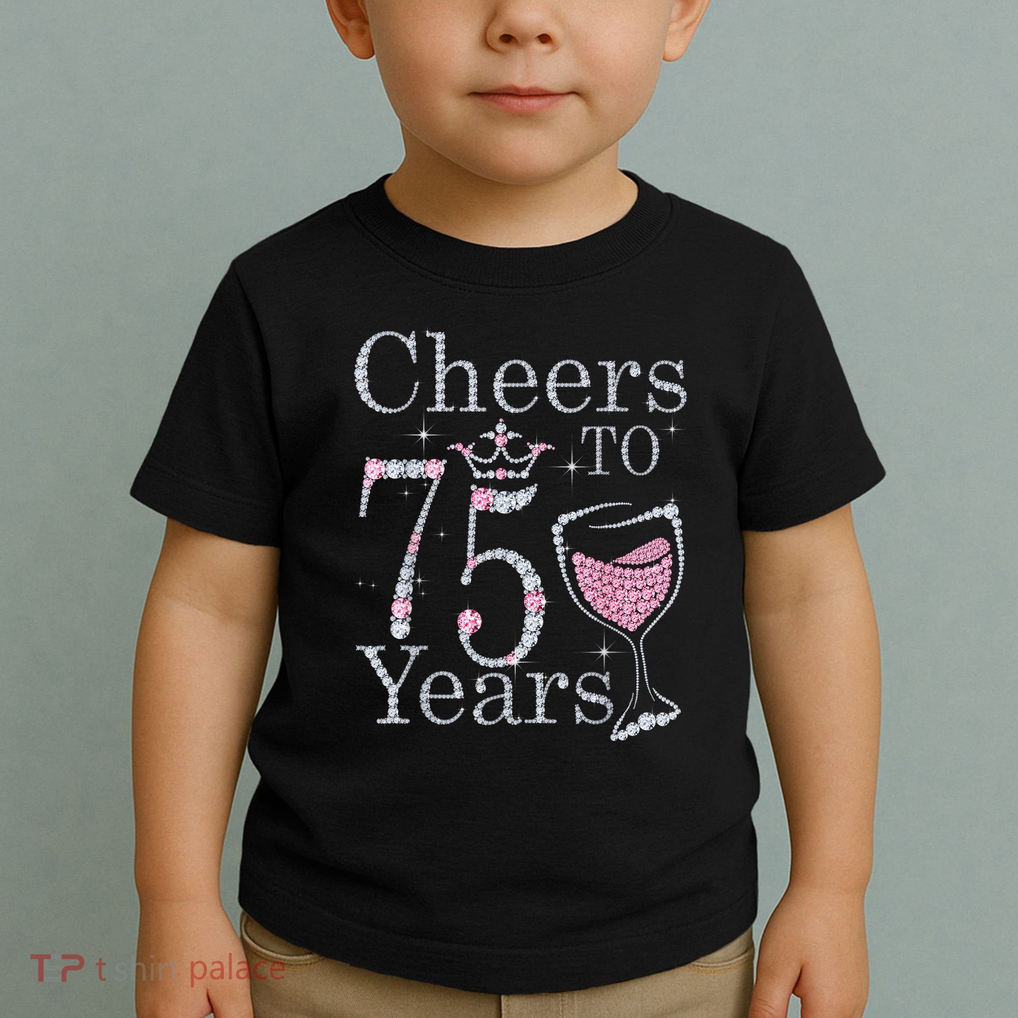 Cheers to 75 Years 1947 75Th Birthday Present Tee Gift For Wo Toddler T-Shirt