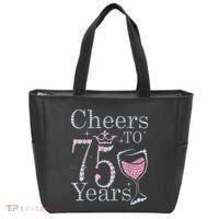 Cheers to 75 Years 1947 75Th Birthday Present Tee Gift For Wo Tote Bag thumb 0