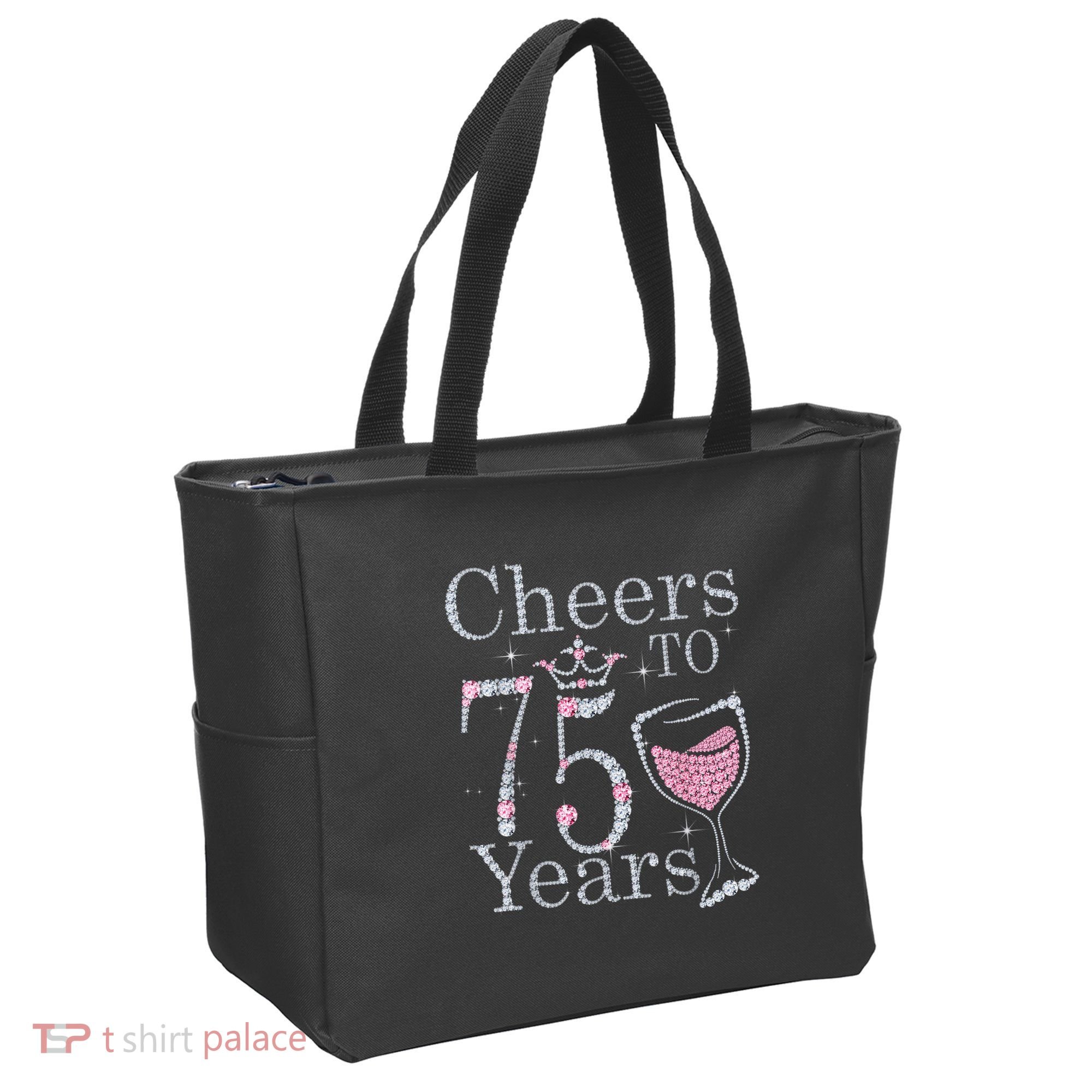 Cheers to 75 Years 1947 75Th Birthday Present Tee Gift For Wo Tote Bag