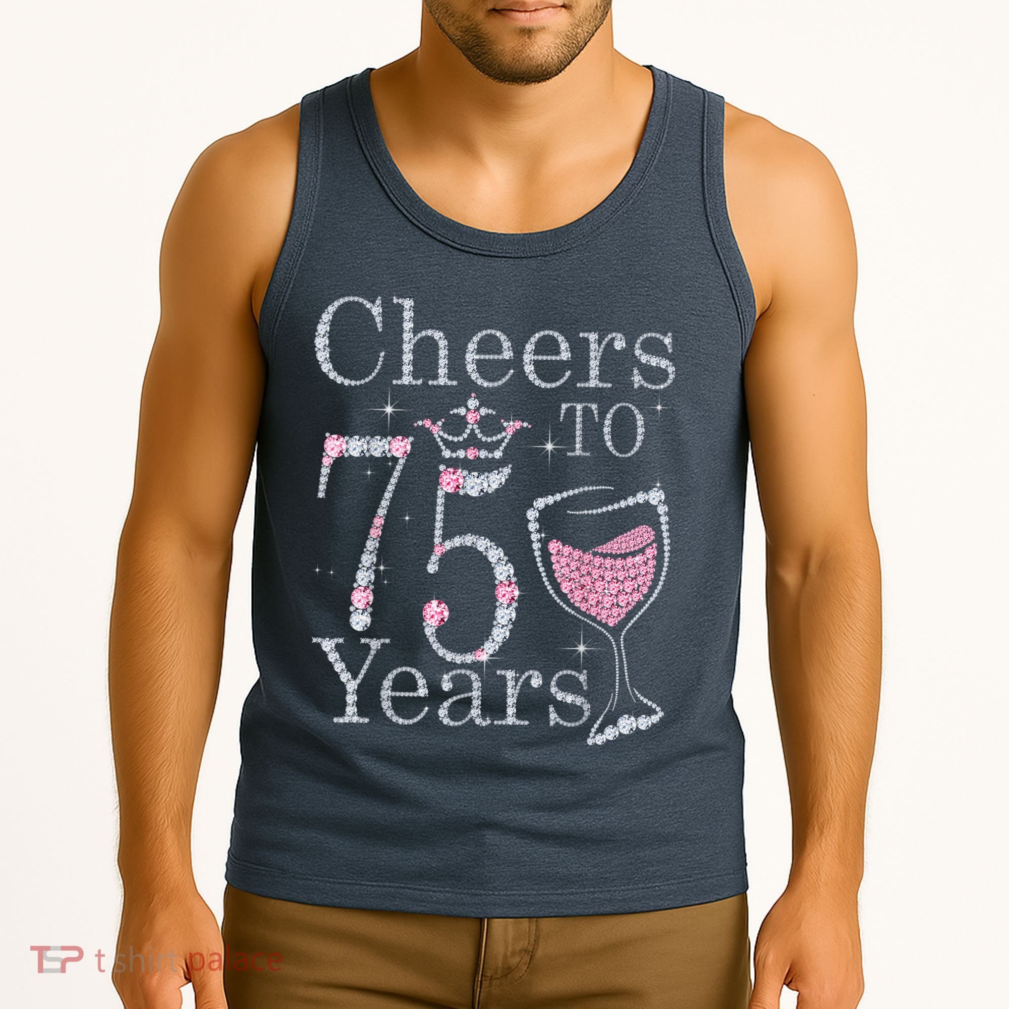 Cheers to 75 Years 1947 75Th Birthday Present Tee Gift For Wo Tank Top