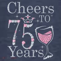 Cheers to 75 Years 1947 75Th Birthday Present Tee Gift For Wo Tank Top thumb 6