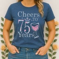Cheers to 75 Years 1947 75Th Birthday Present Tee Gift For Wo Women's T-Shirt thumb 2