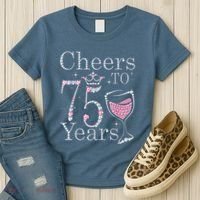 Cheers to 75 Years 1947 75Th Birthday Present Tee Gift For Wo Women's T-Shirt thumb 3