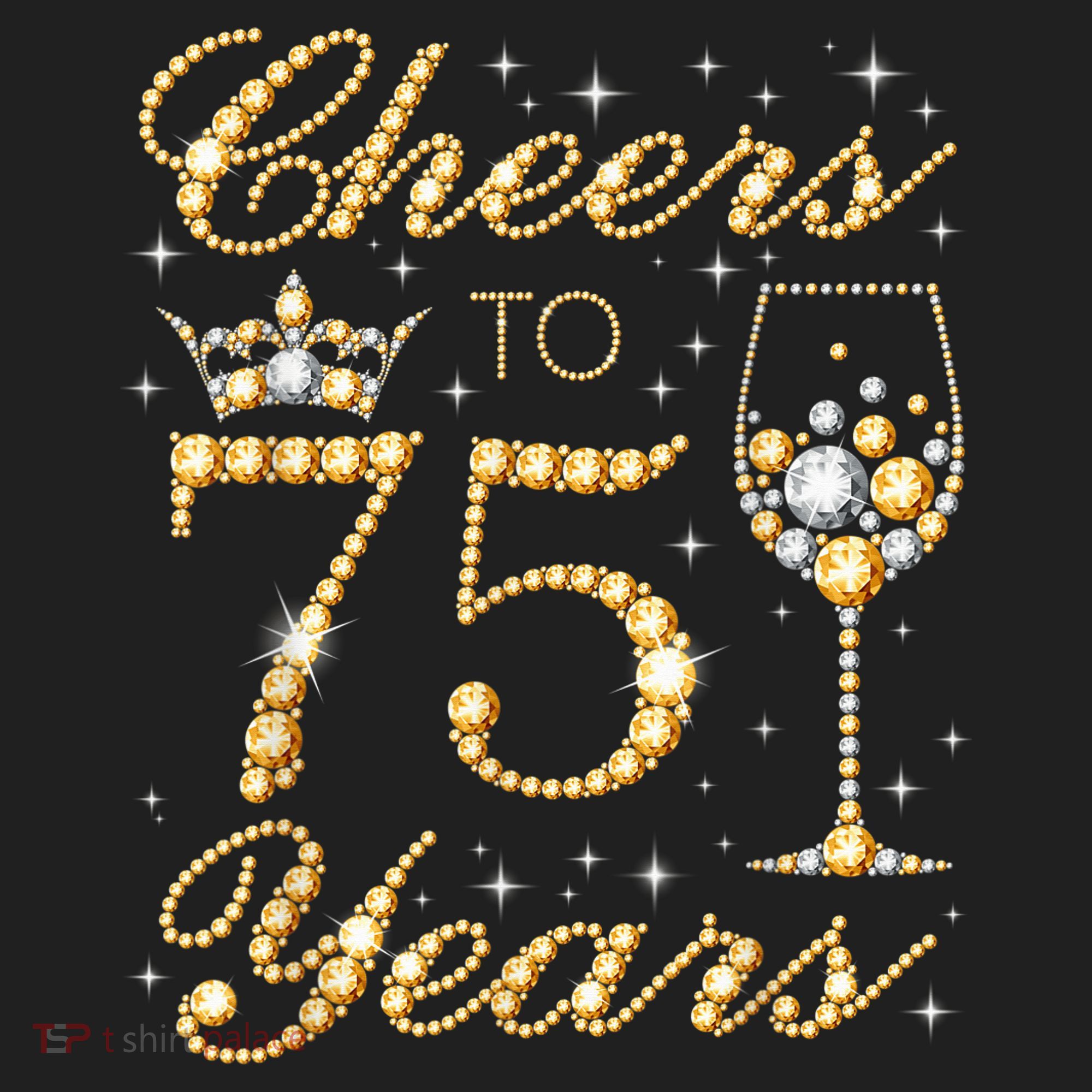 Cheers to 75 Years 75th Queen's Birthday Present 75 Years Old Beanie
