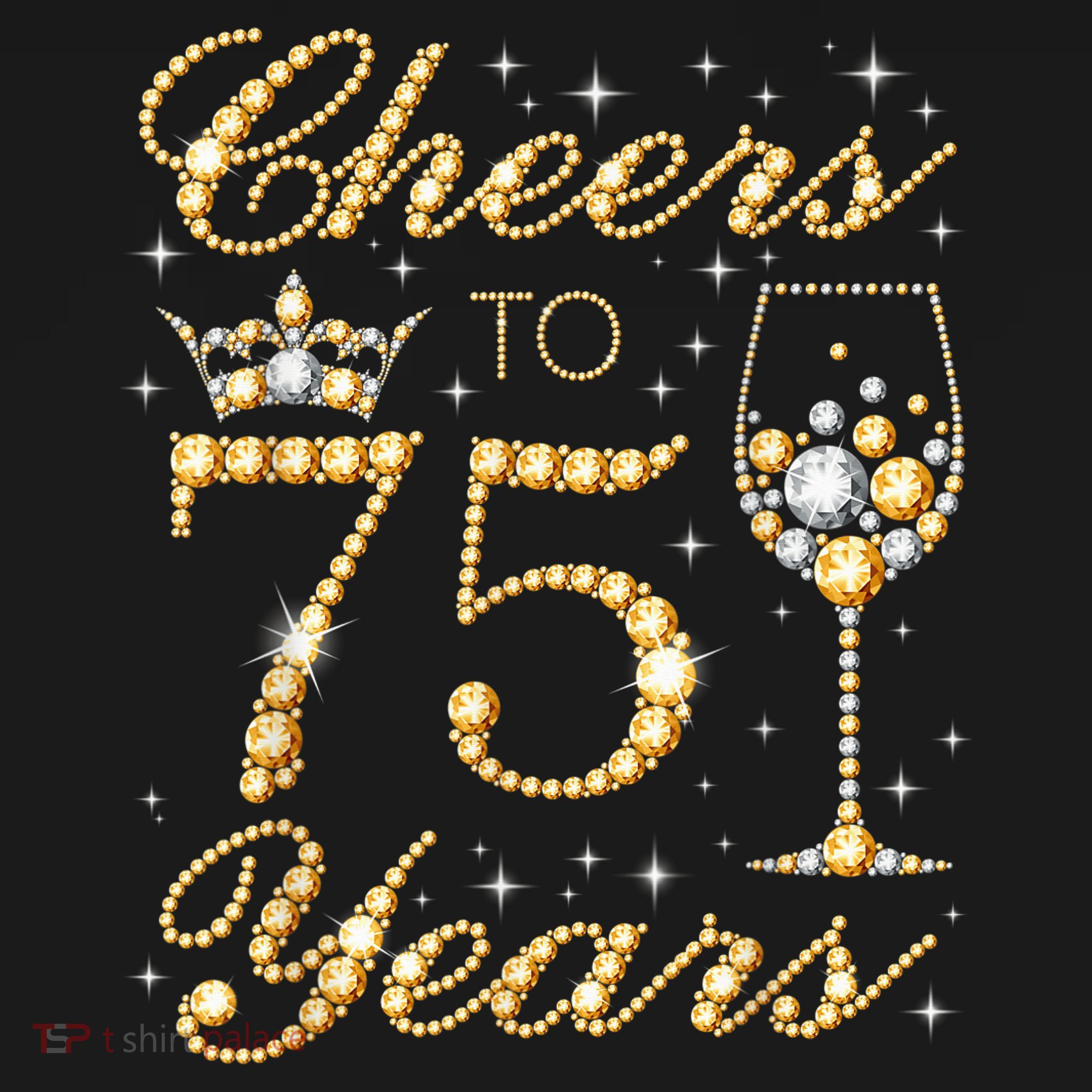 Cheers to 75 Years 75th Queen's Birthday Present 75 Years Old Women's Hoodie