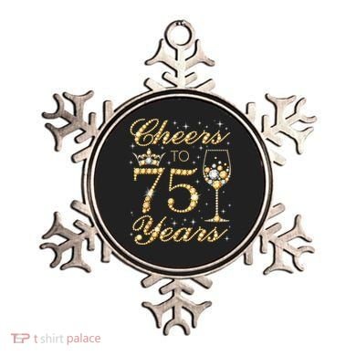 Cheers to 75 Years 75th Queen's Birthday Present 75 Years Old Ornament