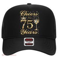 Cheers to 75 Years 75th Queen's Birthday Present 75 Years Old Hat thumb 0