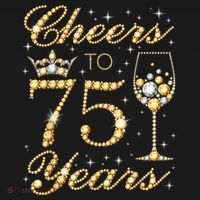 Cheers to 75 Years 75th Queen's Birthday Present 75 Years Old Women's Long Sleeve Shirt thumb 2