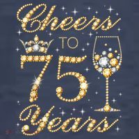 Cheers to 75 Years 75th Queen's Birthday Present 75 Years Old Sweatshirt thumb 3