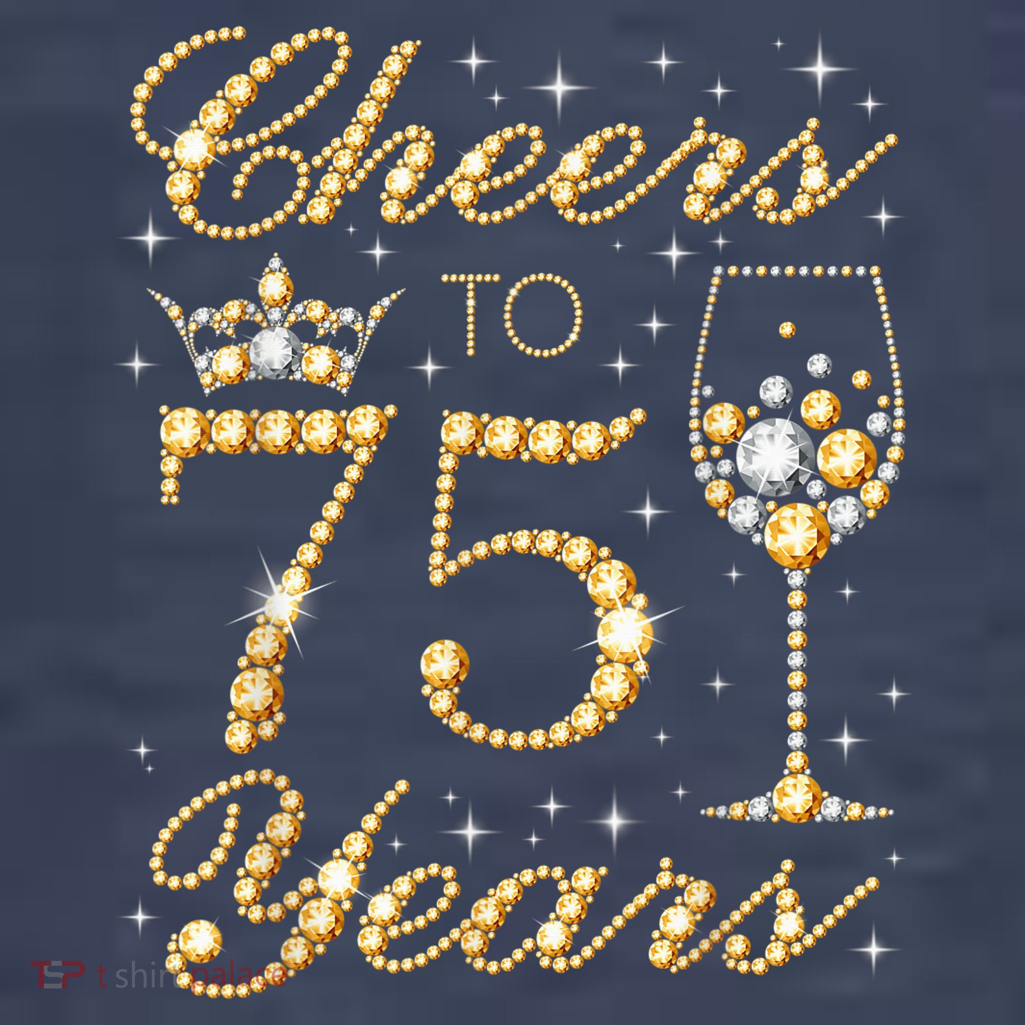 Cheers to 75 Years 75th Queen's Birthday Present 75 Years Old Tank Top