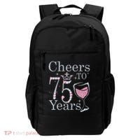 Cheers to 75 Years 1947 75Th Birthday Present Tee Gift For Wo Backpack thumb 0