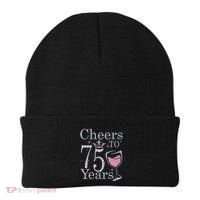 Cheers to 75 Years 1947 75Th Birthday Present Tee Gift For Wo Beanie thumb 0