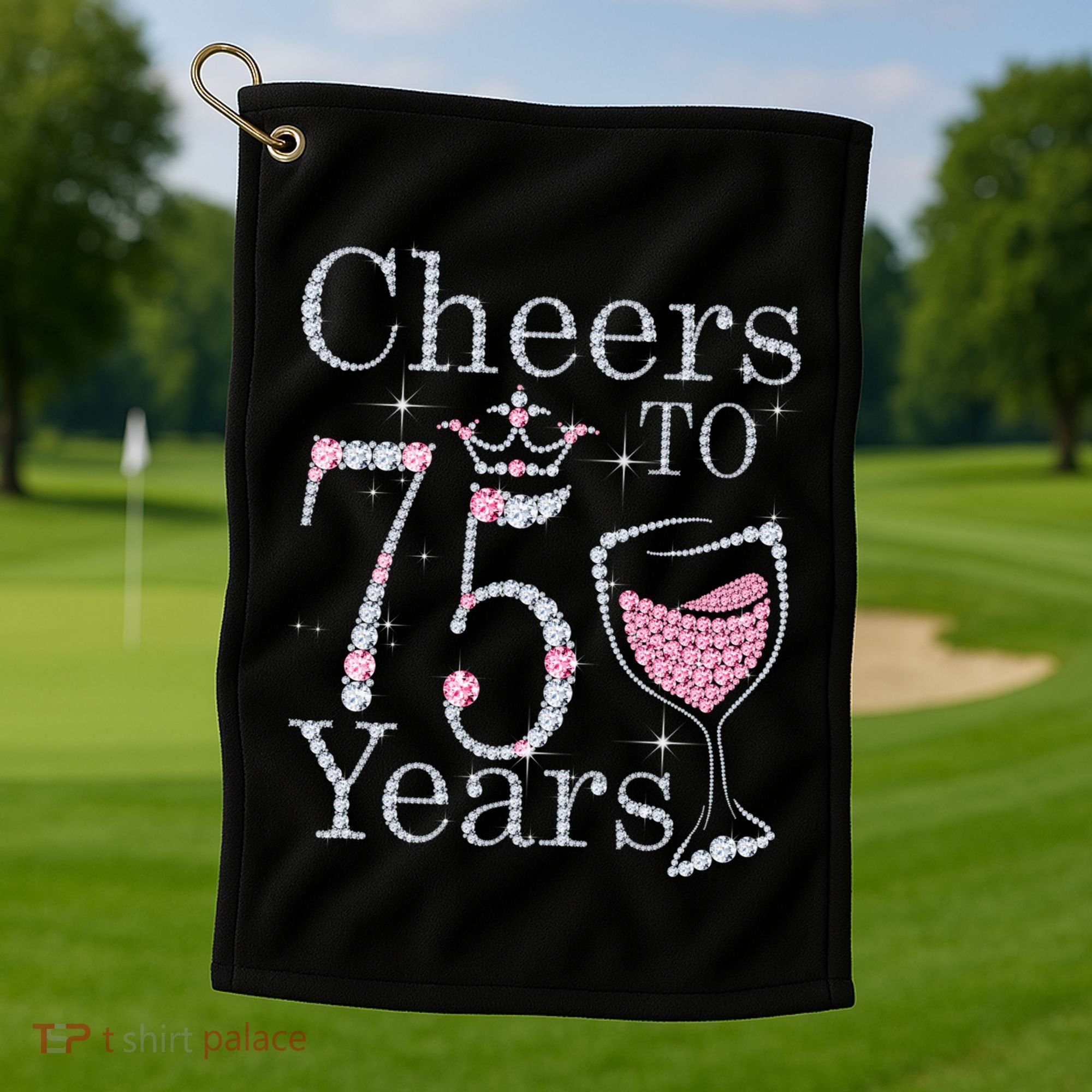 Cheers to 75 Years 1947 75Th Birthday Present Tee Gift For Wo Golf Towel