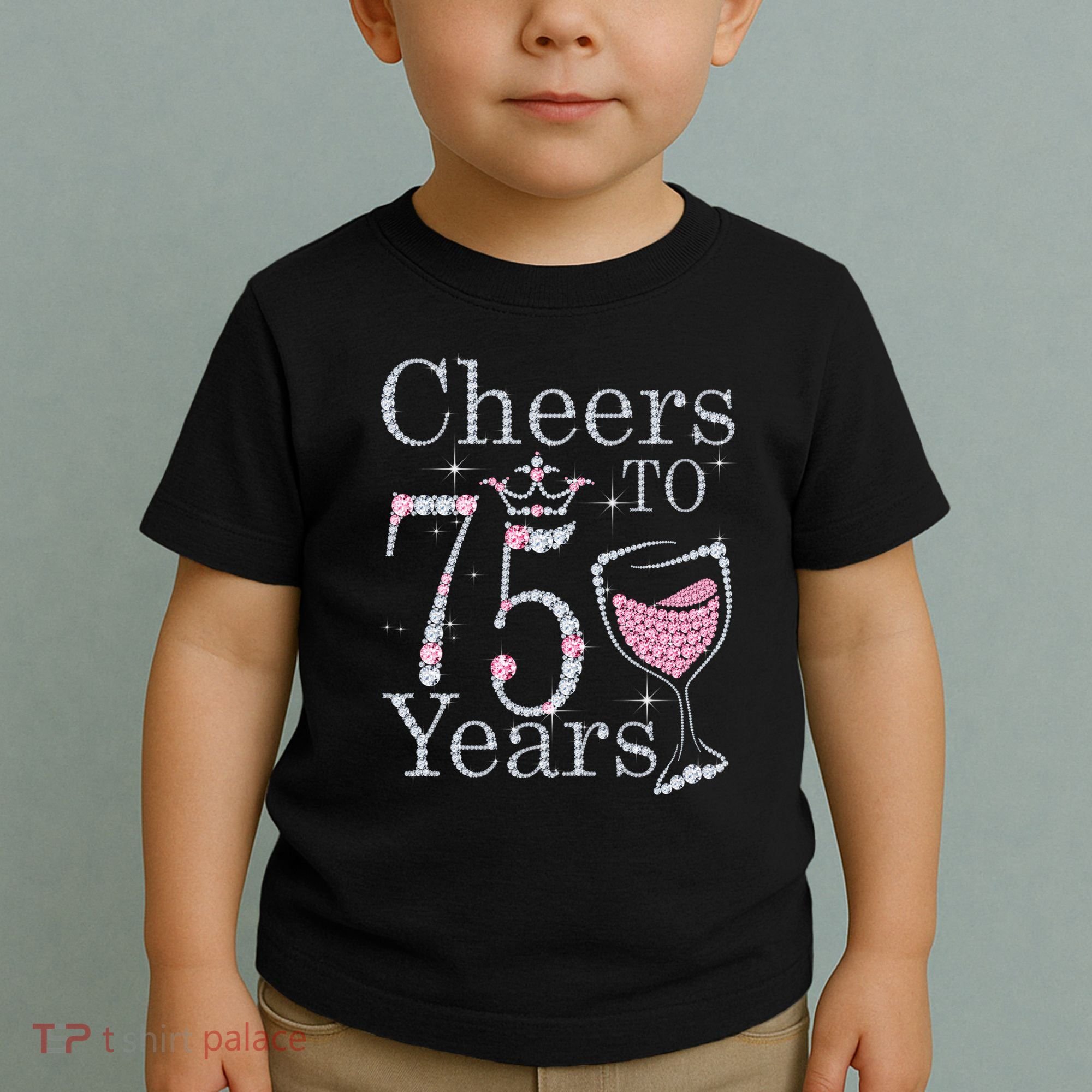 Cheers to 75 Years 1947 75Th Birthday Present Tee Gift For Wo Toddler T-Shirt
