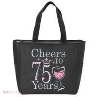 Cheers to 75 Years 1947 75Th Birthday Present Tee Gift For Wo Tote Bag thumb 0