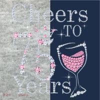 Cheers to 75 Years 1947 75Th Birthday Present Tee Gift For Wo Kids Colorblock Raglan Jersey thumb 2