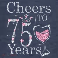 Cheers to 75 Years 1947 75Th Birthday Present Tee Gift For Wo T-Shirt thumb 5