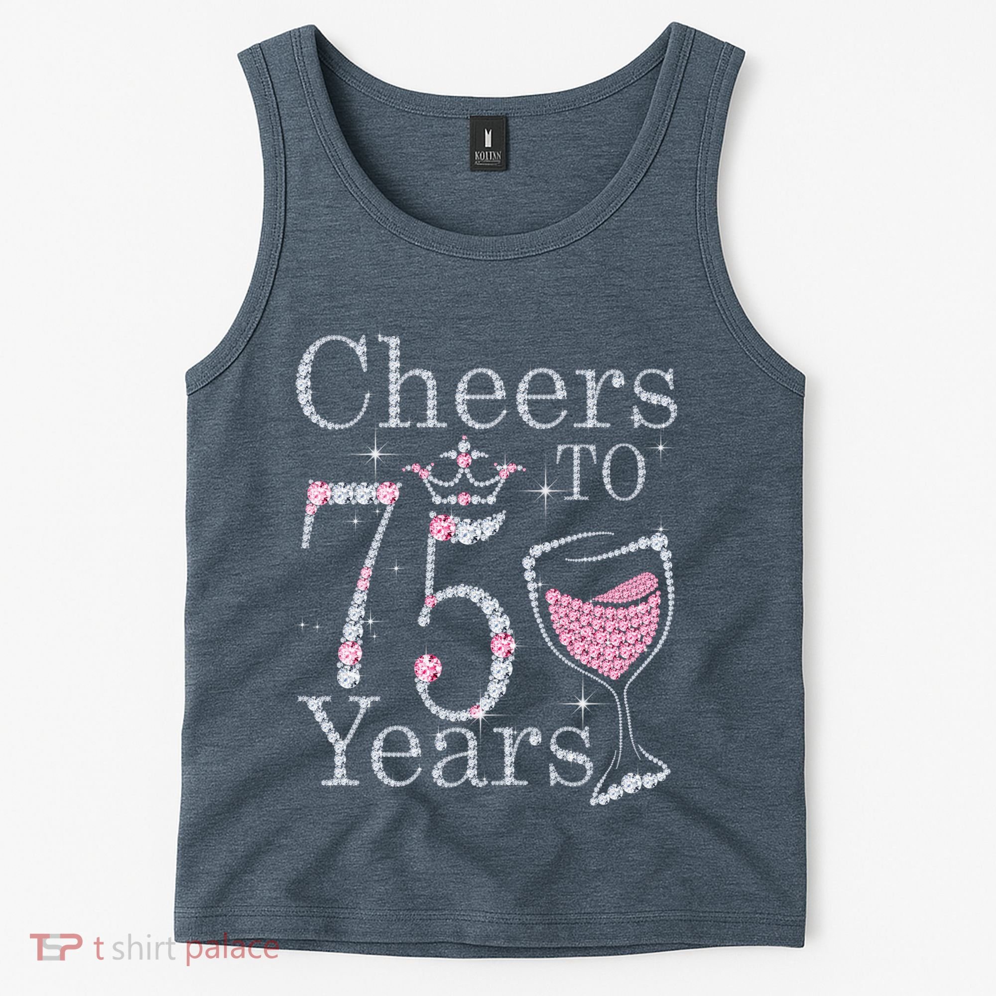 Cheers to 75 Years 1947 75Th Birthday Present Tee Gift For Wo Tank Top