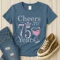 Cheers to 75 Years 1947 75Th Birthday Present Tee Gift For Wo Women's T-Shirt thumb 3