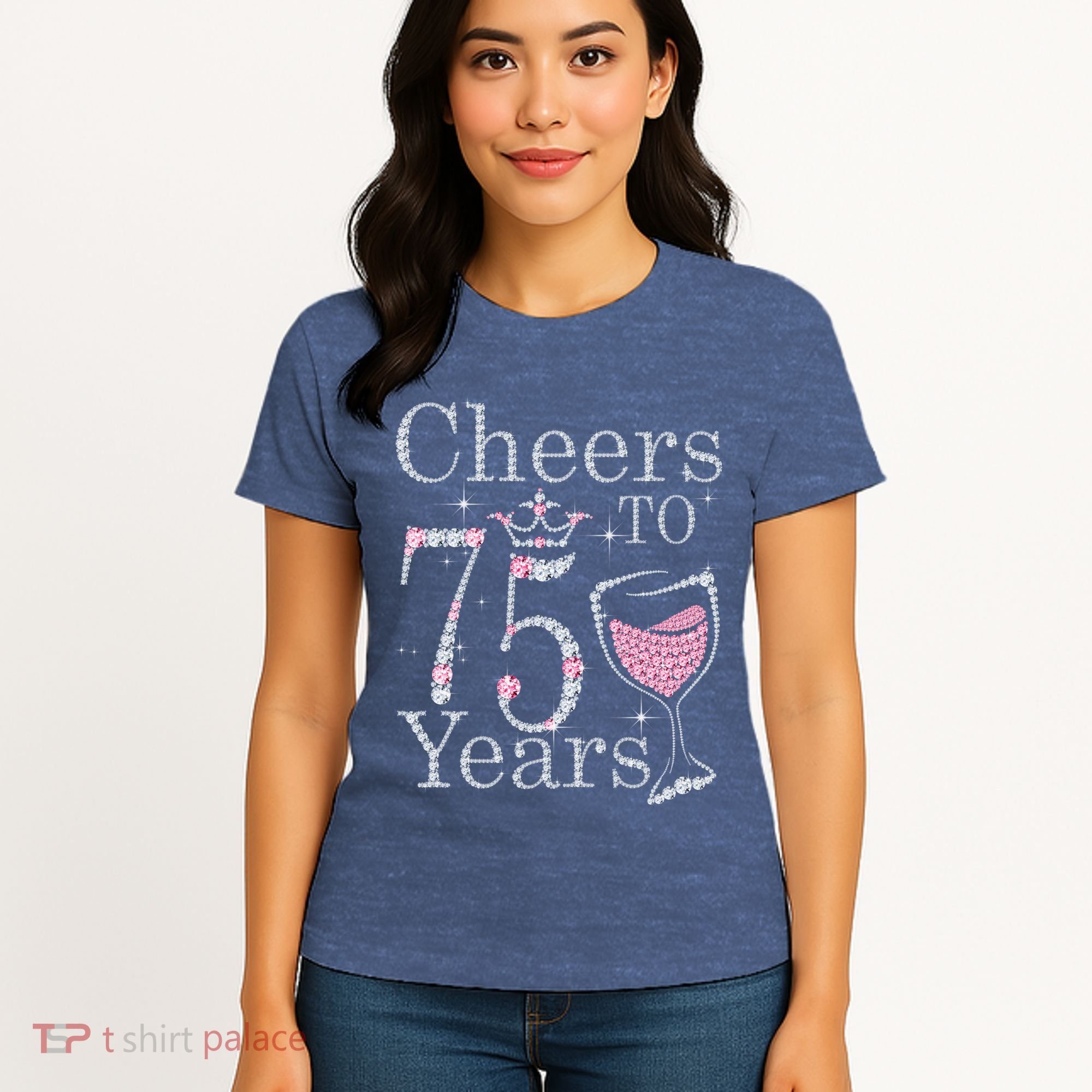 Cheers to 75 Years 1947 75Th Birthday Present Tee Gift For Wo Women's T-Shirt