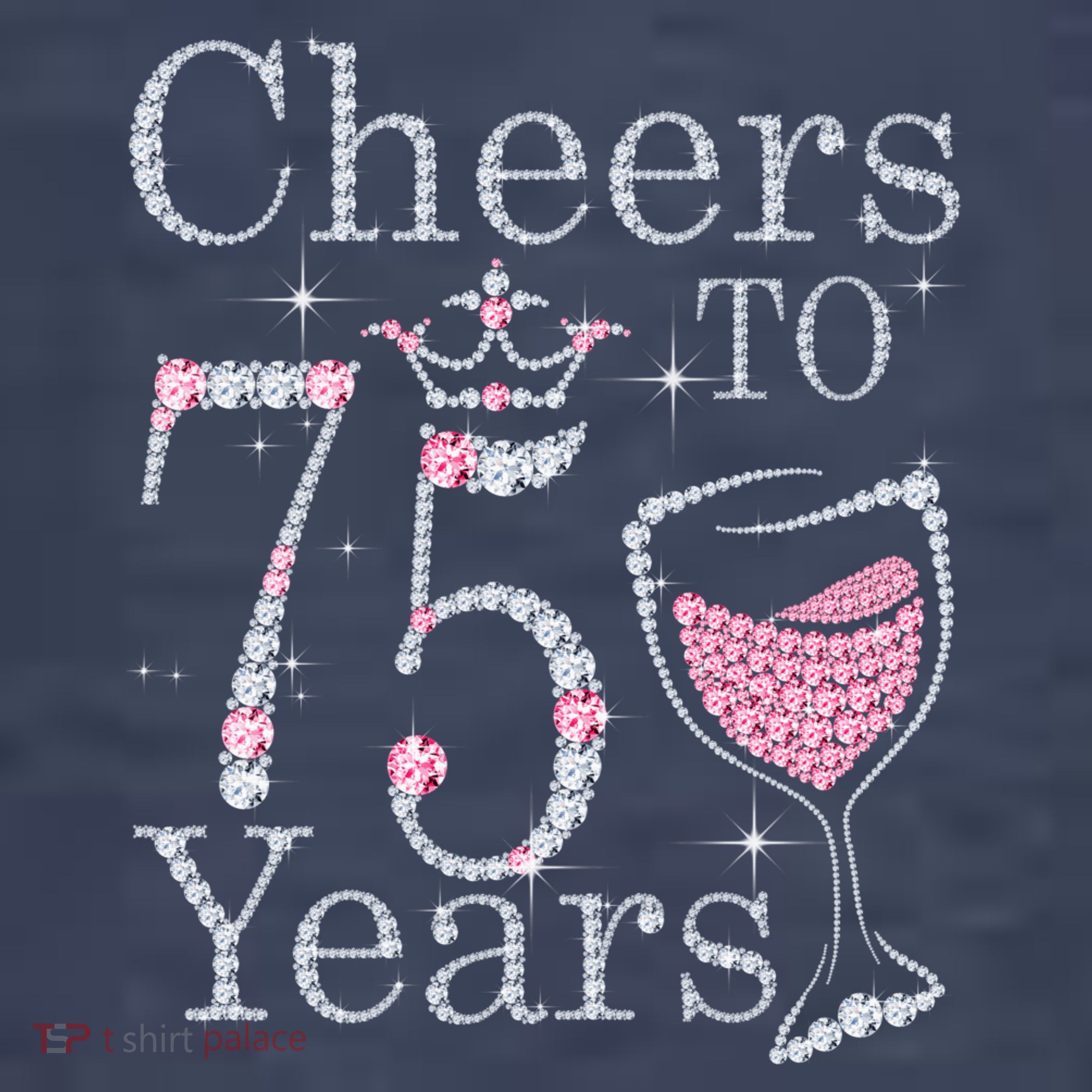 Cheers to 75 Years 1947 75Th Birthday Present Tee Gift For Wo Women's T-Shirt