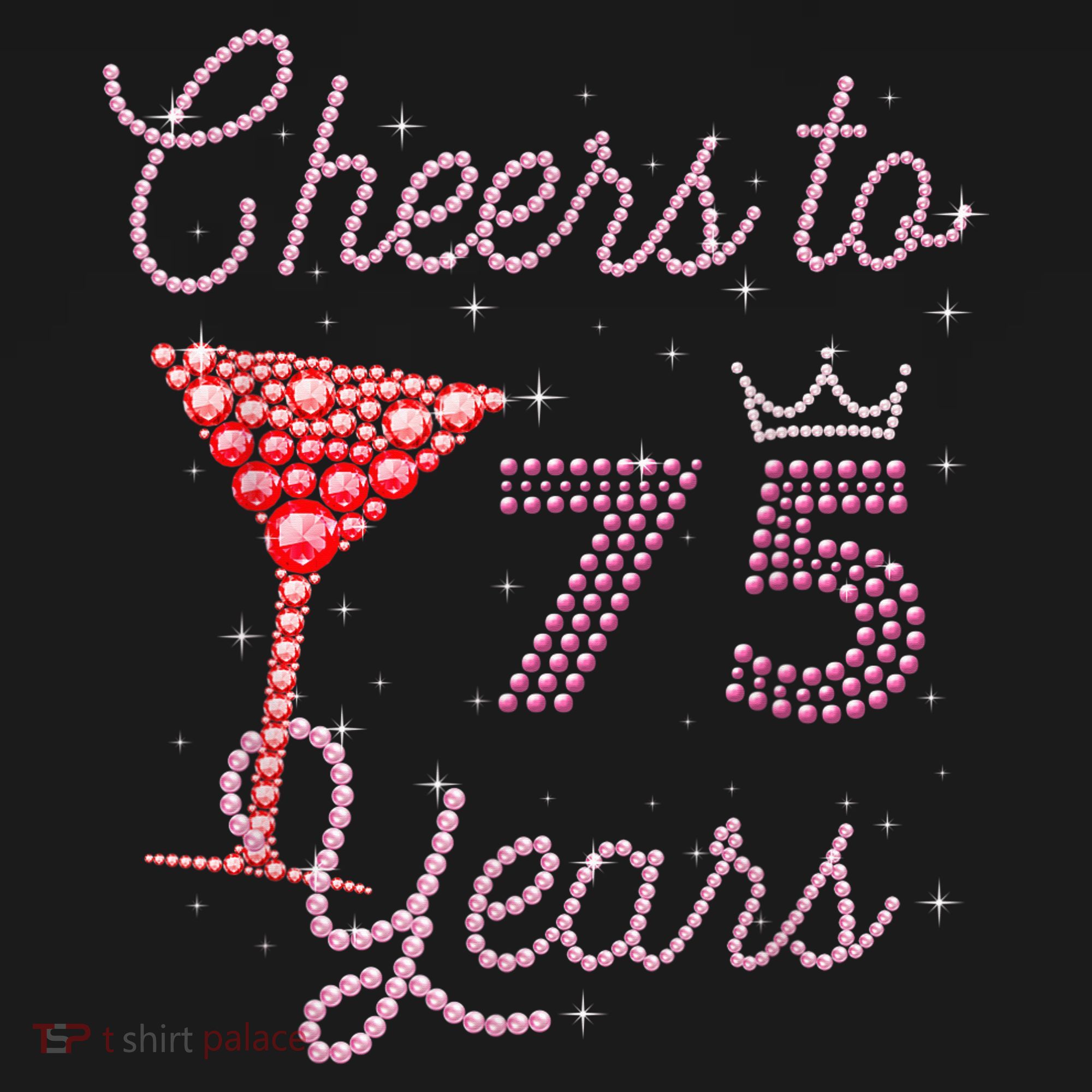 Cheers To 75 Years 75th Birthday Present 75 Years Old Bday Women's Hoodie