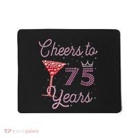 Cheers To 75 Years 75th Birthday Present 75 Years Old Bday Mousepad thumb 0
