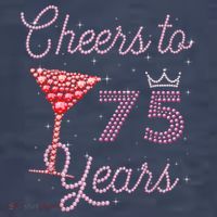 Cheers To 75 Years 75th Birthday Present 75 Years Old Bday Kids T-Shirt thumb 4