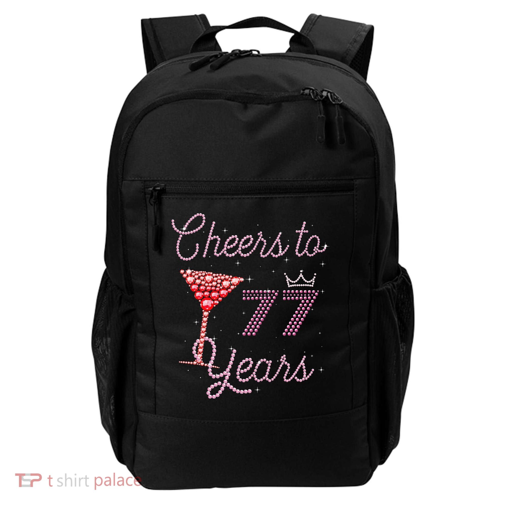 Cheers To 77 Years 77th Birthday 77 Years Old Bday Backpack