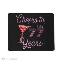 Cheers To 77 Years 77th Birthday 77 Years Old Bday Mousepad thumb 0