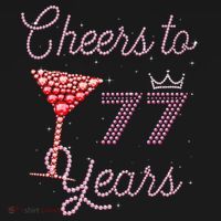 Cheers To 77 Years 77th Birthday 77 Years Old Bday Mousepad thumb 1