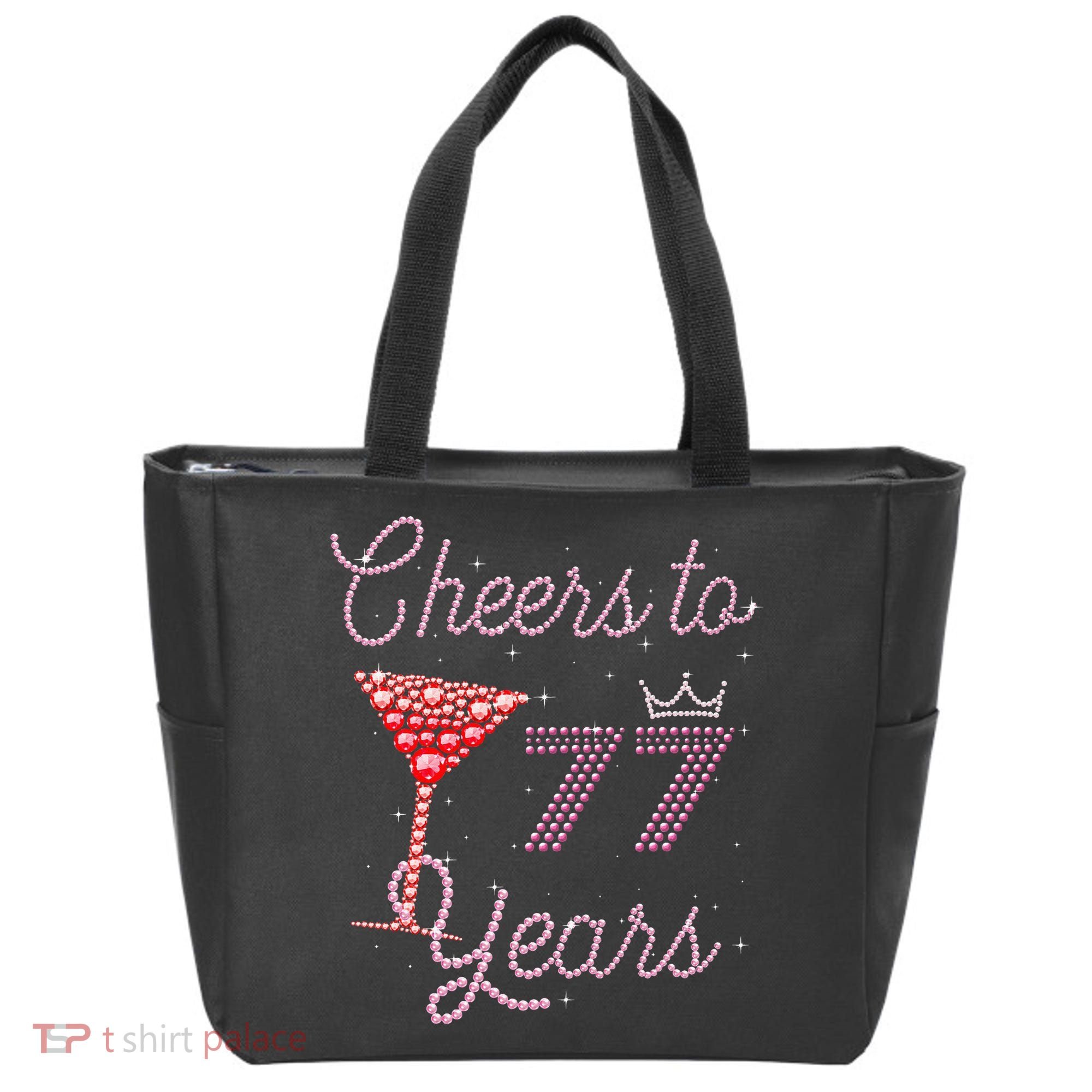 Cheers To 77 Years 77th Birthday 77 Years Old Bday Tote Bag