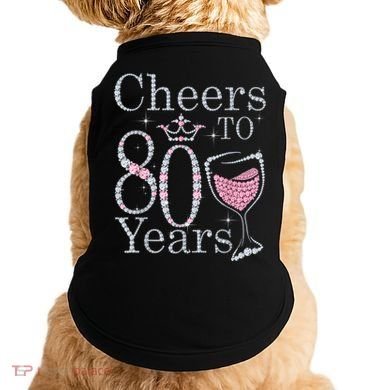 Cheers to 80 Years 1942 80Th Birthday Tee Gift For Wom.e.ns Doggie Tank