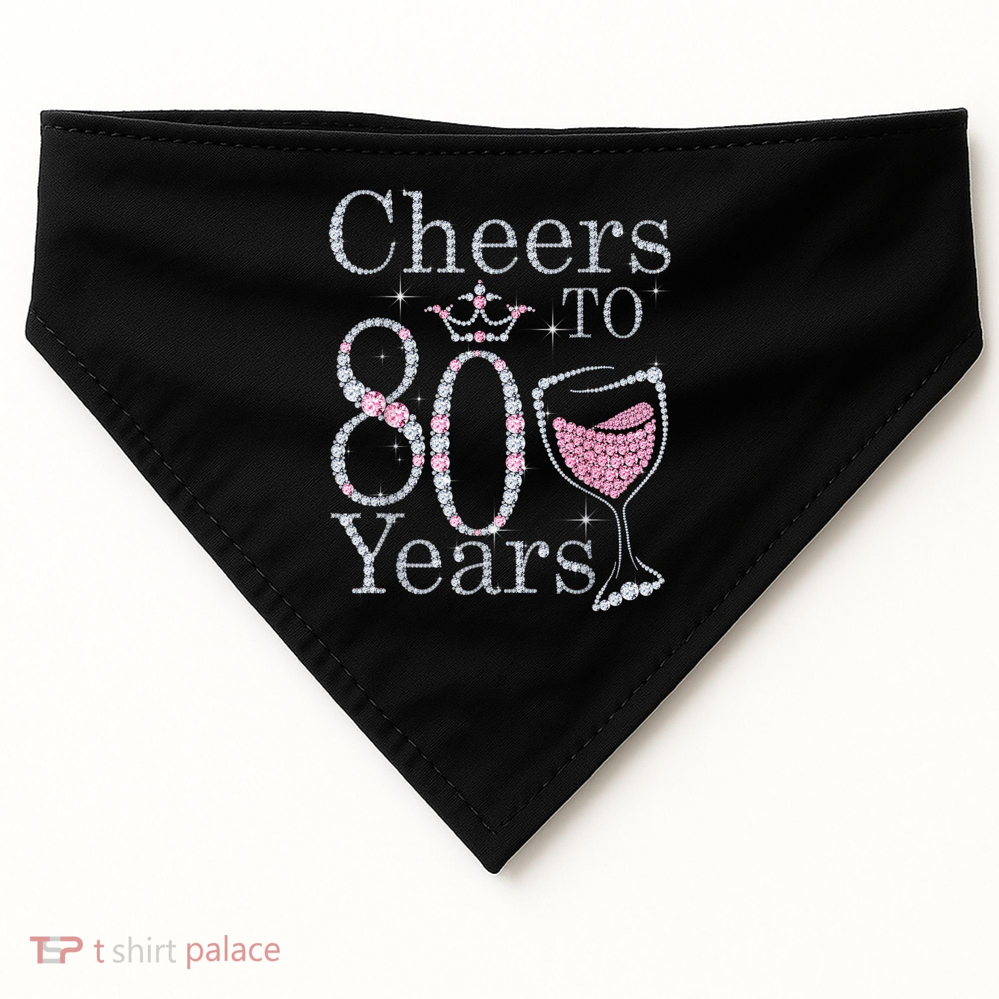 Cheers to 80 Years 1942 80Th Birthday Tee Gift For Wom.e.ns USA-Made Doggie Bandana