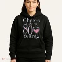 Cheers to 80 Years 1942 80Th Birthday Tee Gift For Wom.e.ns Hoodie thumb 5